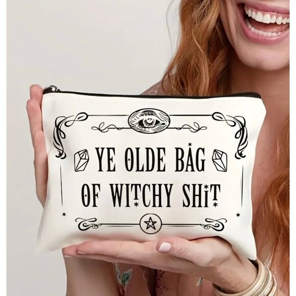 Witchy Sh*t" Cosmetic Pouch - Picture 1 of 4